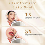 Load image into Gallery viewer, Travel LED Mirror 1X/3X, USB Compact Mini Pink for Purse