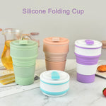 Load image into Gallery viewer, 350/500ML Silicone Collapsible Cup with Cover, Travel Mug