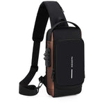 Load image into Gallery viewer, Men's Anti-Theft USB Sling Bag Crossbody Travel Chest Pack