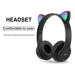 Load image into Gallery viewer, RGB Cat Ear Wireless Headphones – Kids, Girls, Gaming, Music