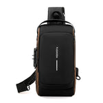 Load image into Gallery viewer, Men's Anti-Theft USB Sling Bag Crossbody Travel Chest Pack