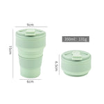 Load image into Gallery viewer, 350/500ML Silicone Collapsible Cup with Cover, Travel Mug
