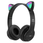Load image into Gallery viewer, RGB Cat Ear Wireless Headphones – Kids, Girls, Gaming, Music