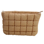 Load image into Gallery viewer, Travel Puffer Makeup Bag – Quilted Cosmetic Organizer Case