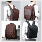 Load image into Gallery viewer, Leather Men's Travel Backpack Large Capacity