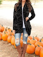 Load image into Gallery viewer, Halloween Theme Printed Coat – Knitted Polyester Small Cardigan (S–5XL)