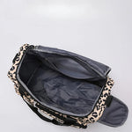Load image into Gallery viewer, Leopard Print Travel Duffle Bag with Shoe Compartment
