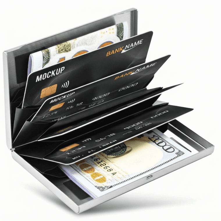 RFID blocking aluminium card holder