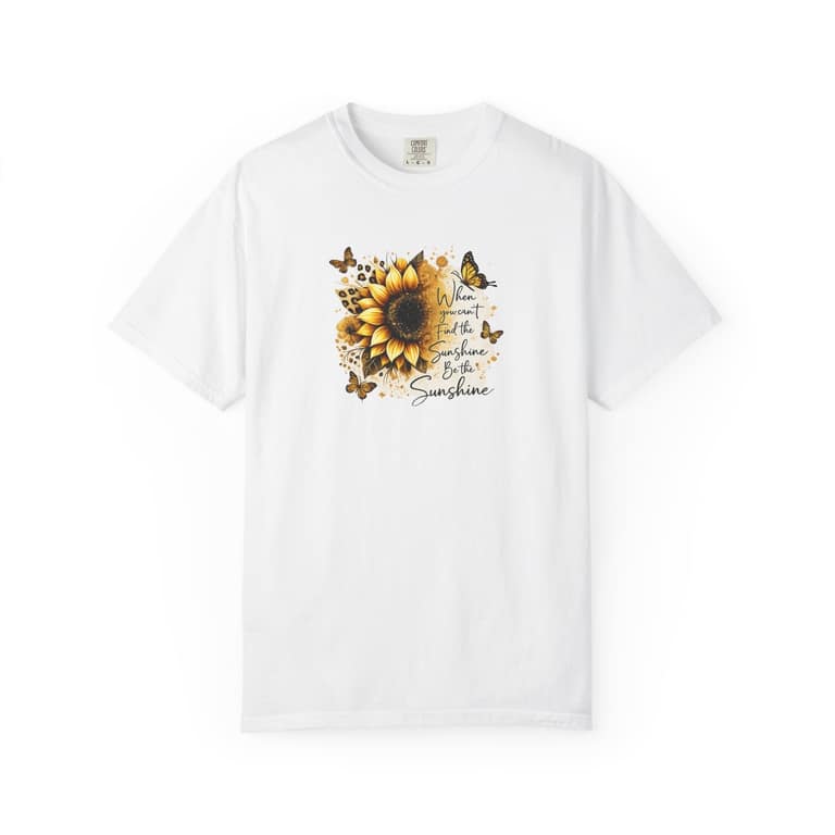 Sunflower & Butterflies T-Shirt in White