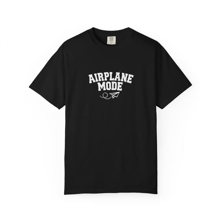AirPlane Mode T-shirt in Black
