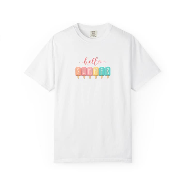 Hello Summer Popsicle T-Shirt in White
