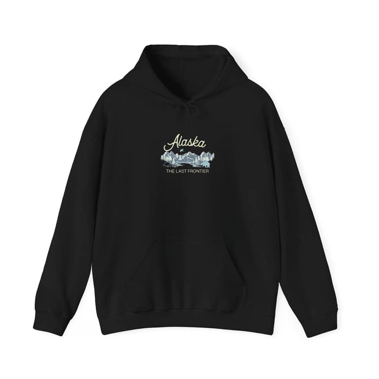 Alaska 'The Last Frontier' Mountain Hoodie in S