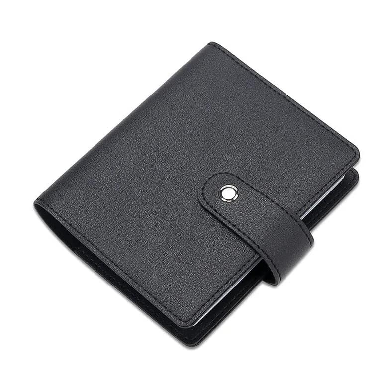 64-Slot Card Holder Wallet in Black