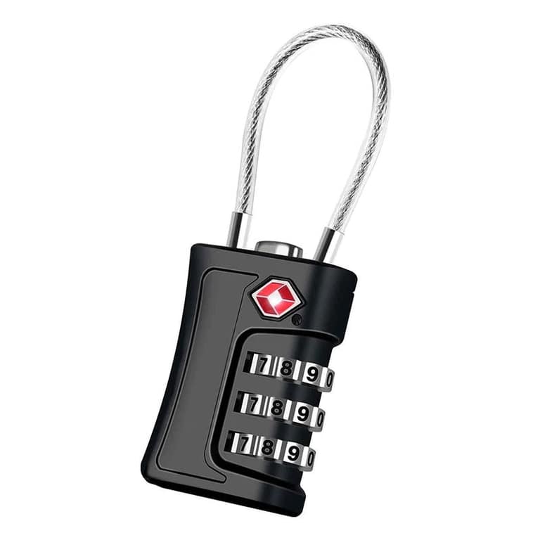 TSA Travel Padlock in Black