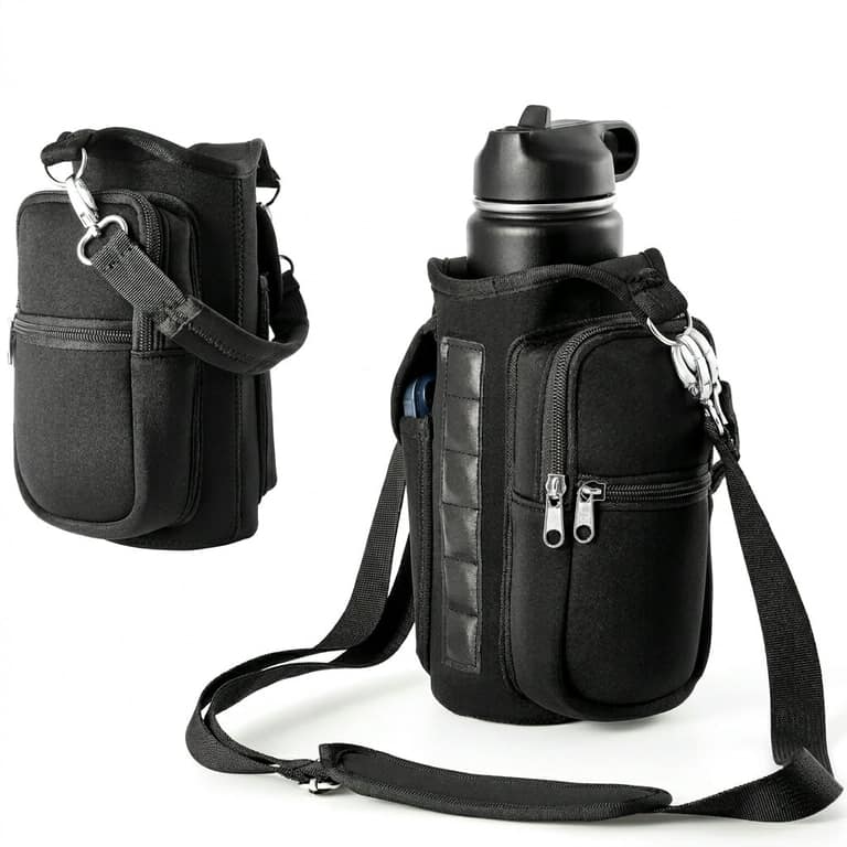 Magnetic Water Bottle Holder for Easy Carry in Black