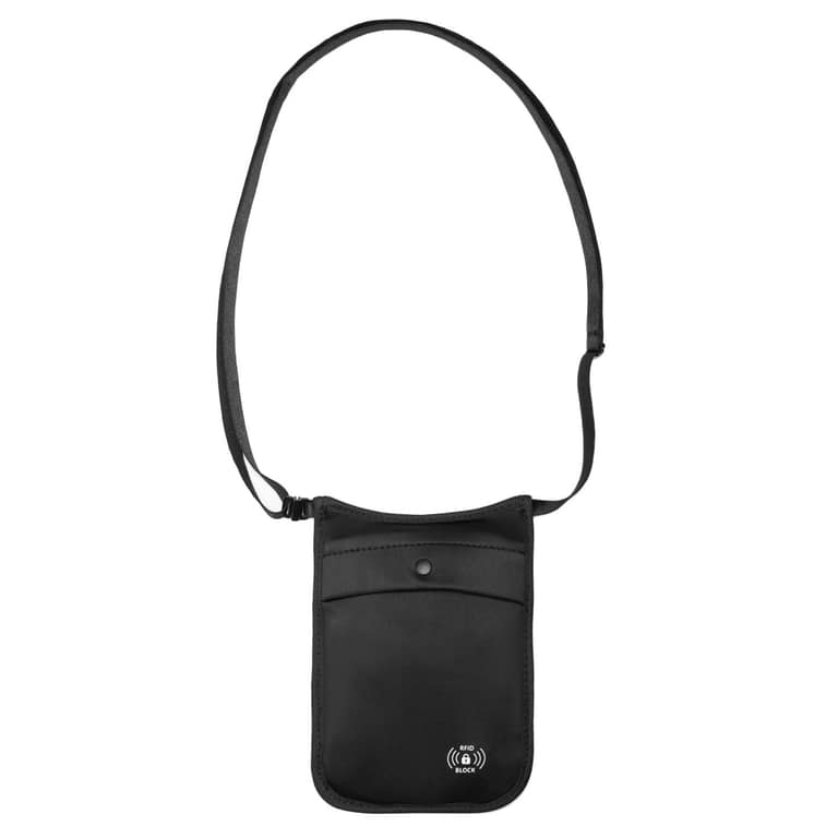 Anti-TheftTravelCrossbodyWallet–RFIDBlockingNylonPouch in Black