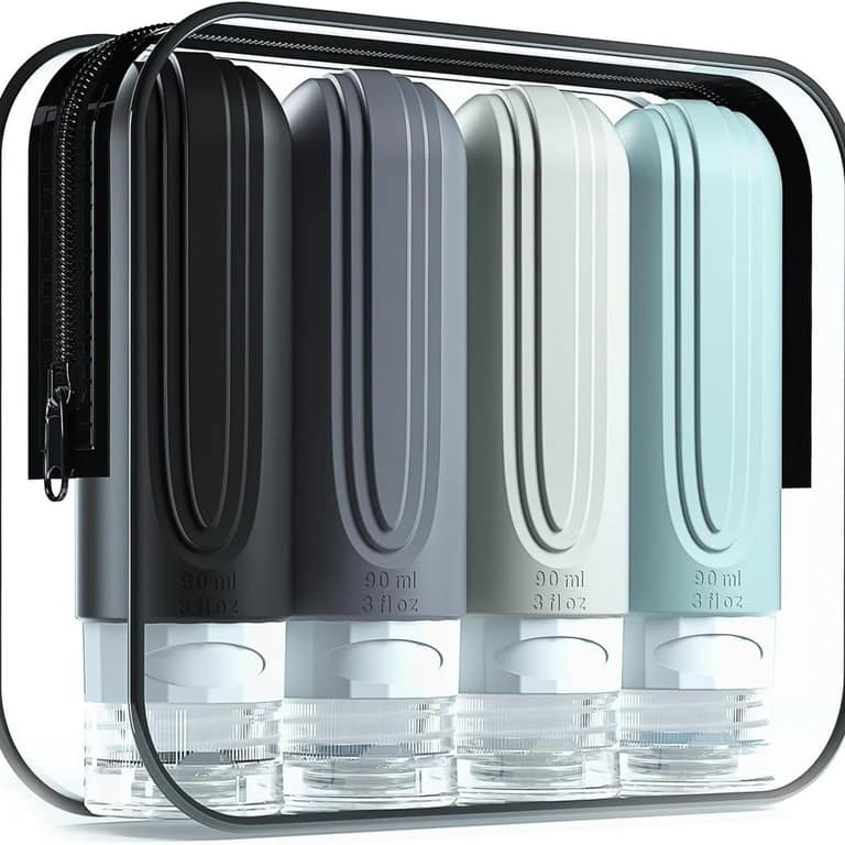 Travel Bottles Set in Black