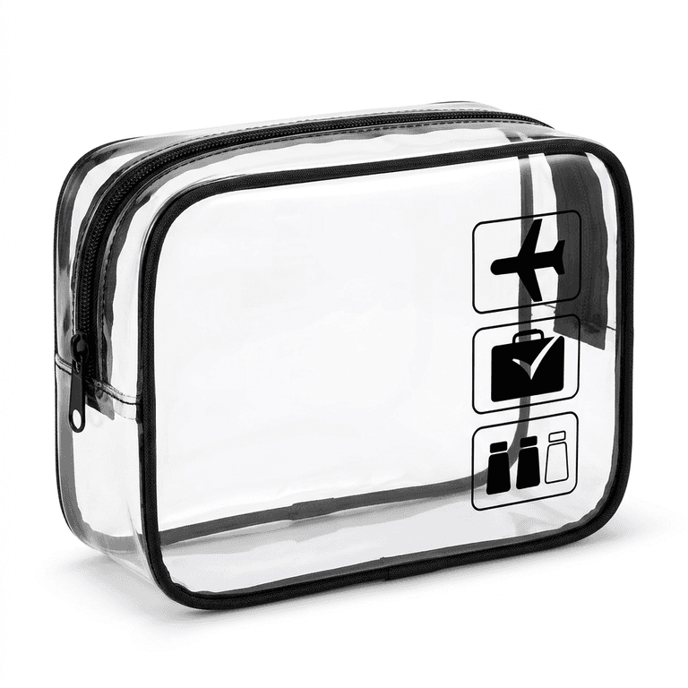Clear Toiletry Travel Bag for Fast TSA Carry-On Packing in White