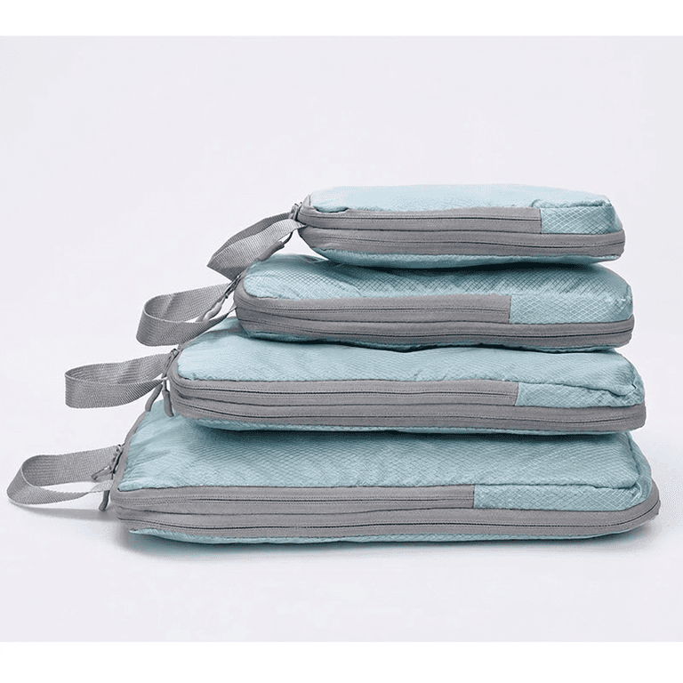 Business Travel Compression Packing Cubes in Blue