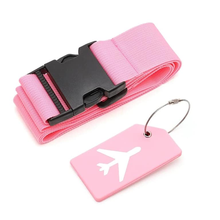 Luggage Strap Set in Pink