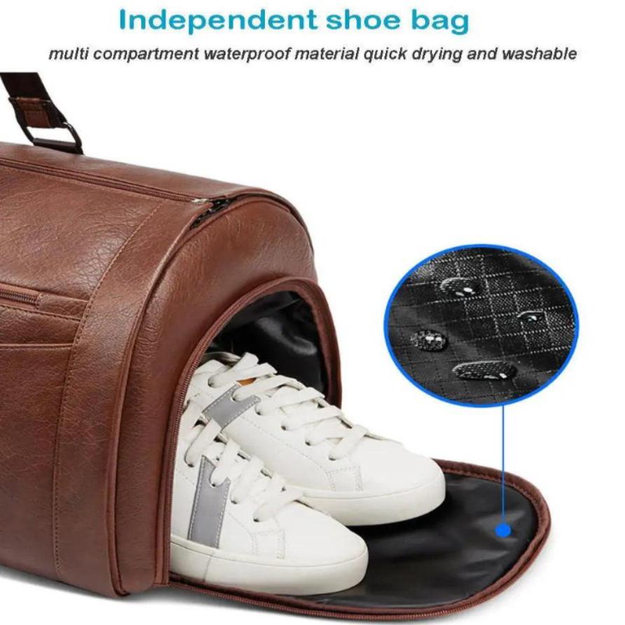 Extra Large Foldable Duffle Bag Waterproof Leather