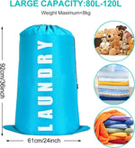 Load image into Gallery viewer, Nylon Laundry Bag Travel Storage Pouch Machine Washable Dirty Clothes Organizer Folding Wash Drawstring Bag Bathroom Accessories

