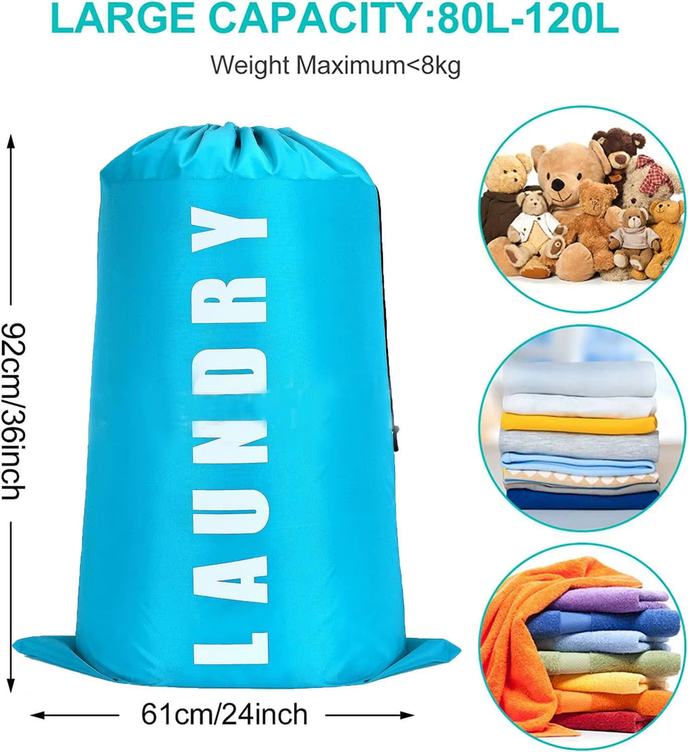 Nylon Laundry Bag Travel Storage Pouch Machine Washable Dirty Clothes Organizer Folding Wash Drawstring Bag Bathroom Accessories