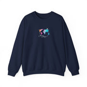 World Map Crewneck Sweatshirt – Colorful Watercolor Globe 