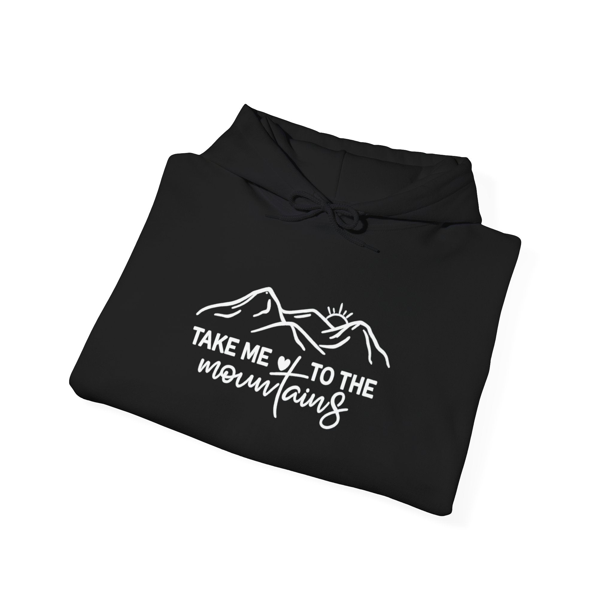 Mountain Hoodie – "Take Me to the Mountains" Minimal Adventure Pullover
