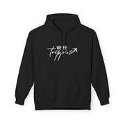 We Be Trippin' Hoodie - Travel Quote Pullover with Airplane Graphic