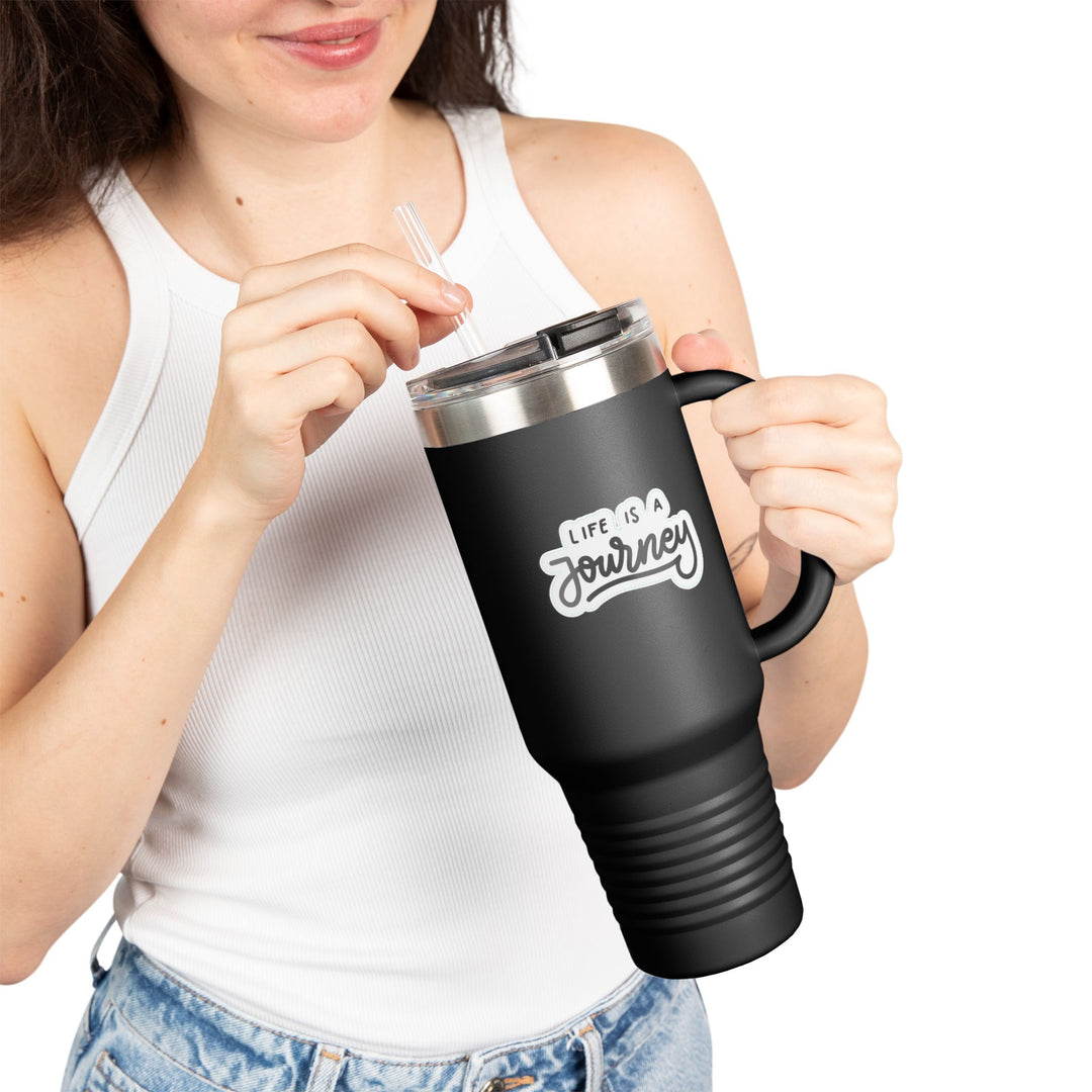 Insulated Travel Mug - Life is a Journey' - 40oz Perfect for Adventurers and Coffee Lovers