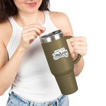 Load image into Gallery viewer, Insulated Travel Mug - Life is a Journey&#39; - 40oz Perfect for Adventurers and Coffee Lovers
