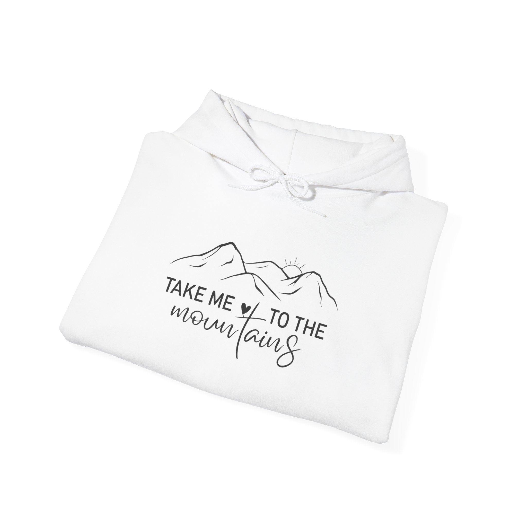 Mountain Hoodie – "Take Me to the Mountains" Minimal Adventure Pullover