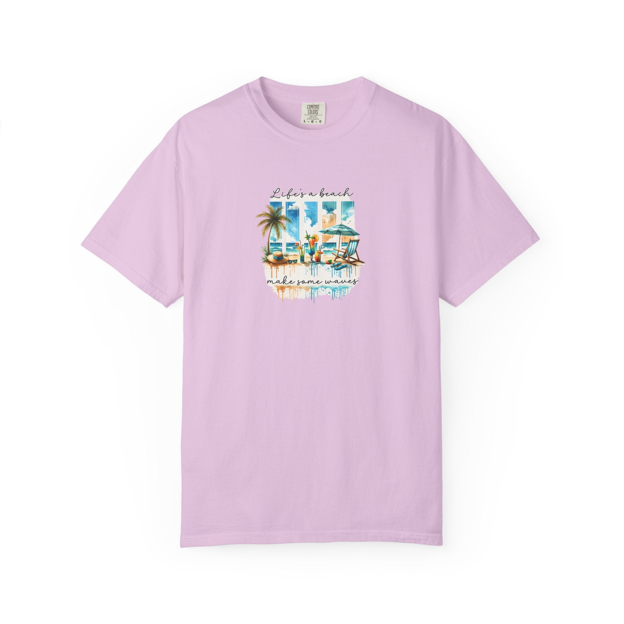 Beach Vibes T-Shirt — "Life's a Beach" Retro Palm & Surf Graphic
