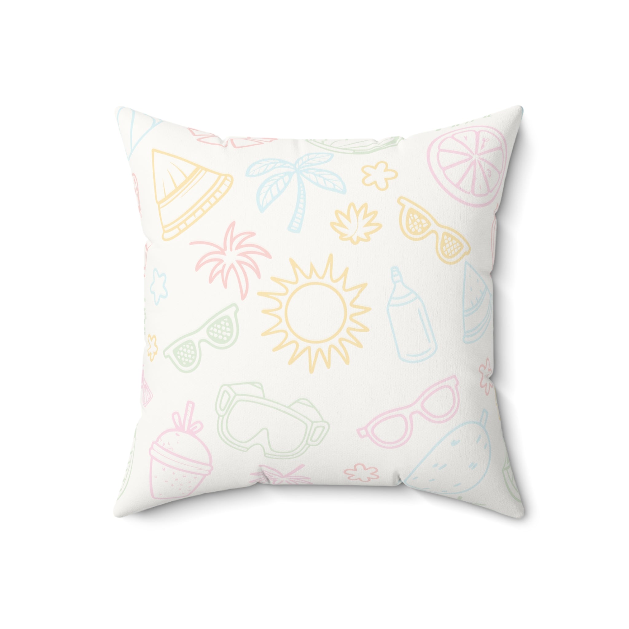 Faux Suede Beach Vibes Decorative Pillow - 