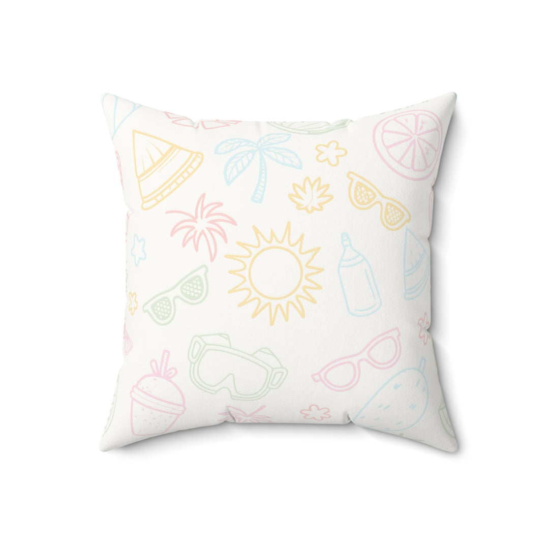 Faux Suede Beach Vibes Decorative Pillow - "Catch You On The Next Wave"