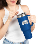 Load image into Gallery viewer, Insulated Travel Mug - Life is a Journey&#39; - 40oz Perfect for Adventurers and Coffee Lovers
