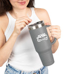 Load image into Gallery viewer, Insulated Travel Mug - Life is a Journey&#39; - 40oz Perfect for Adventurers and Coffee Lovers
