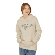 We Be Trippin' Hoodie - Travel Quote Pullover with Airplane Graphic