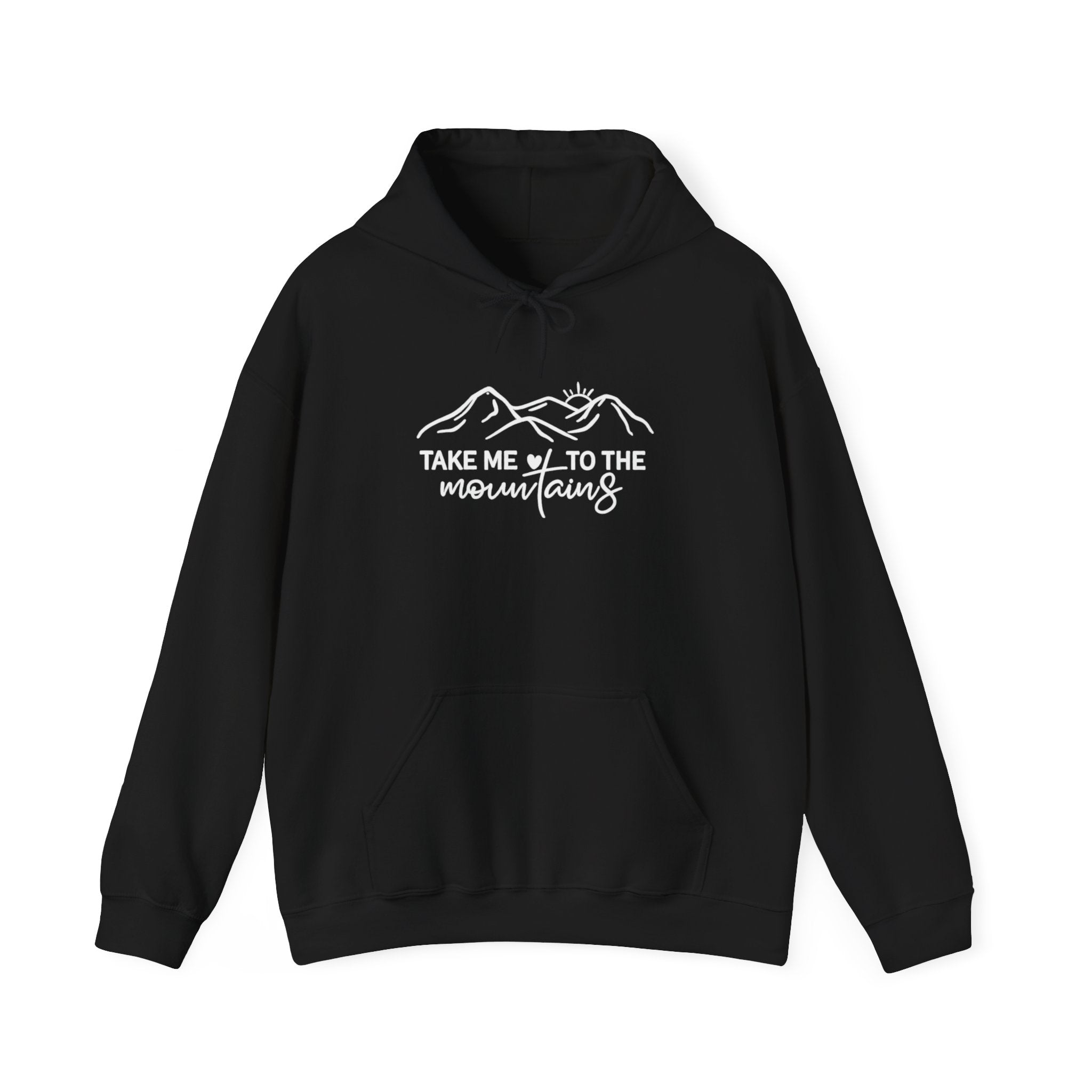 Mountain Hoodie – "Take Me to the Mountains" Minimal Adventure Pullover