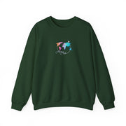 World Map Crewneck Sweatshirt – Colorful Watercolor Globe 
