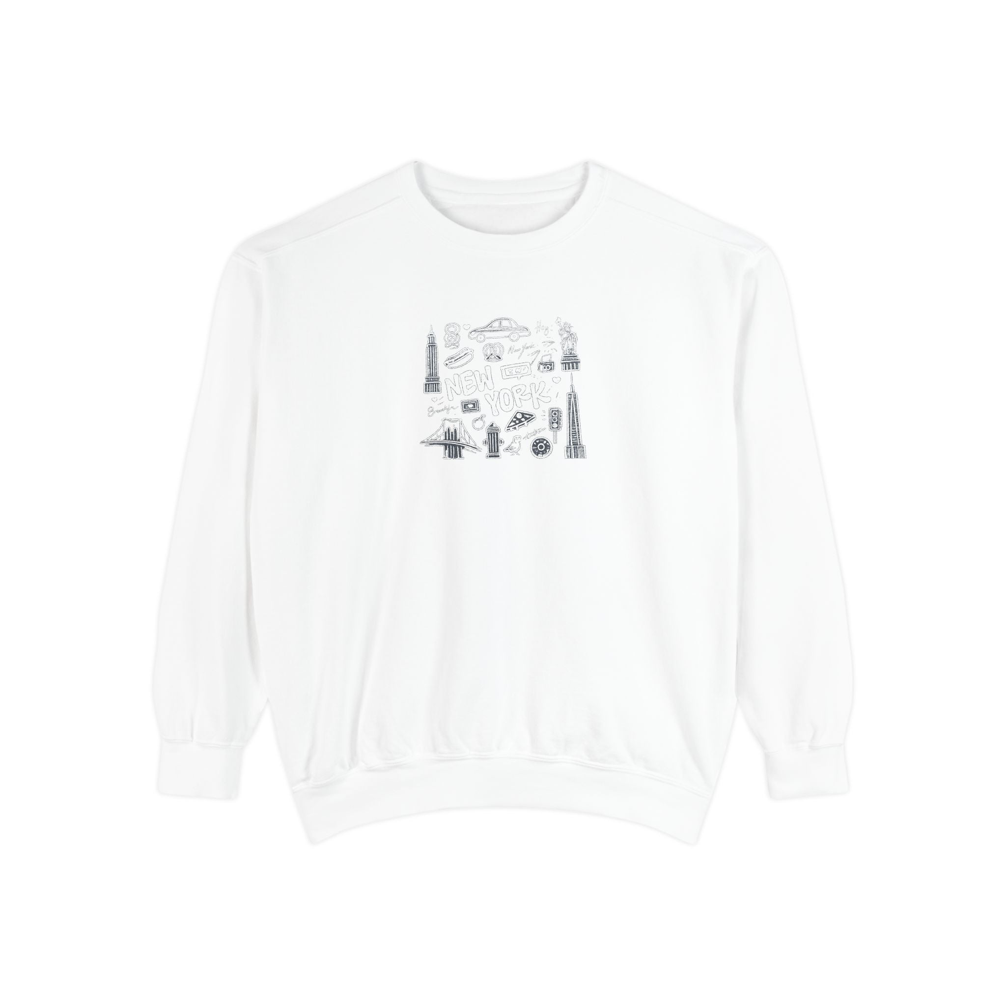Paris Landmark Crewneck Sweatshirt — Vintage Sketch Eiffel Tower Design