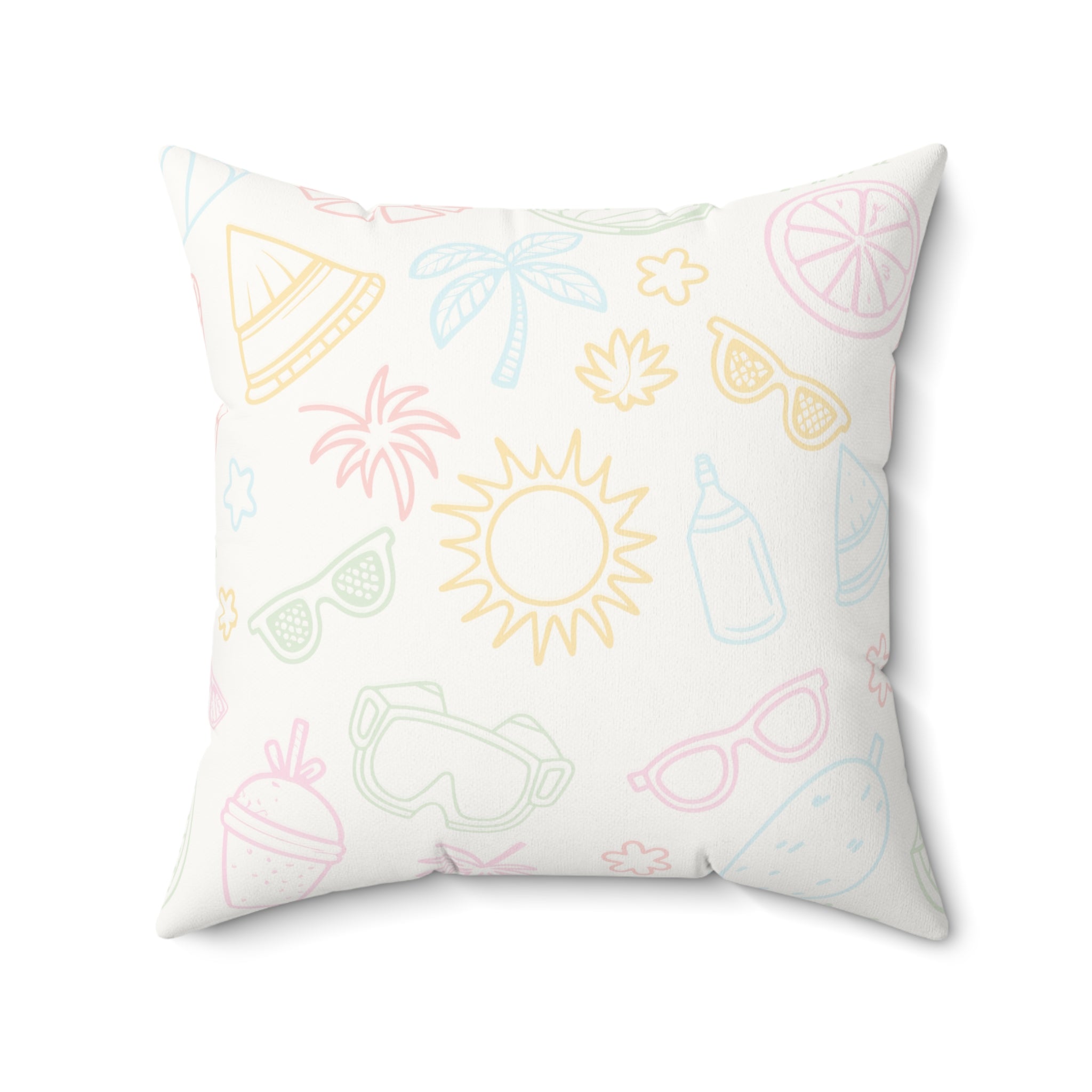 Faux Suede Beach Vibes Decorative Pillow - 
