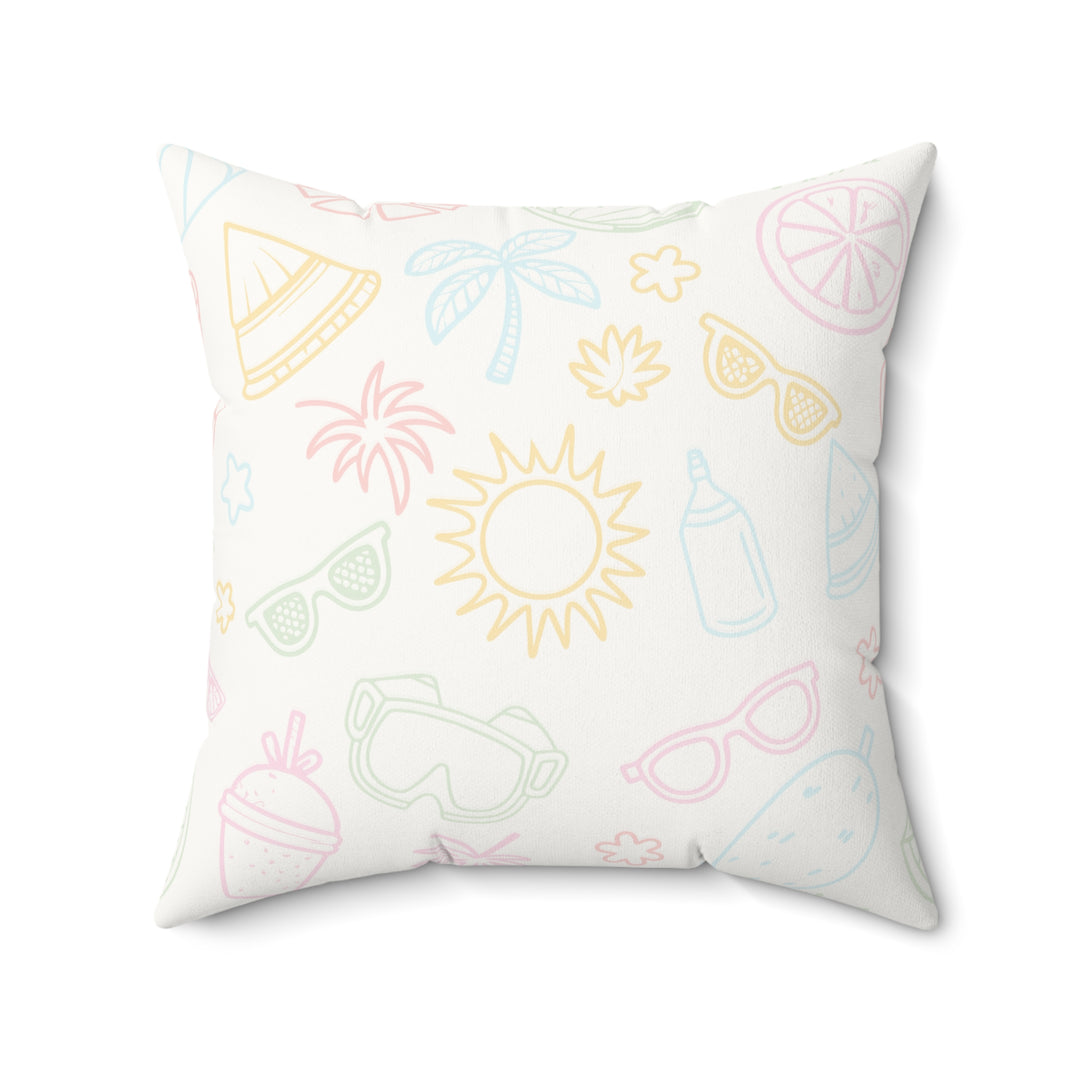 Faux Suede Beach Vibes Decorative Pillow - "Catch You On The Next Wave"