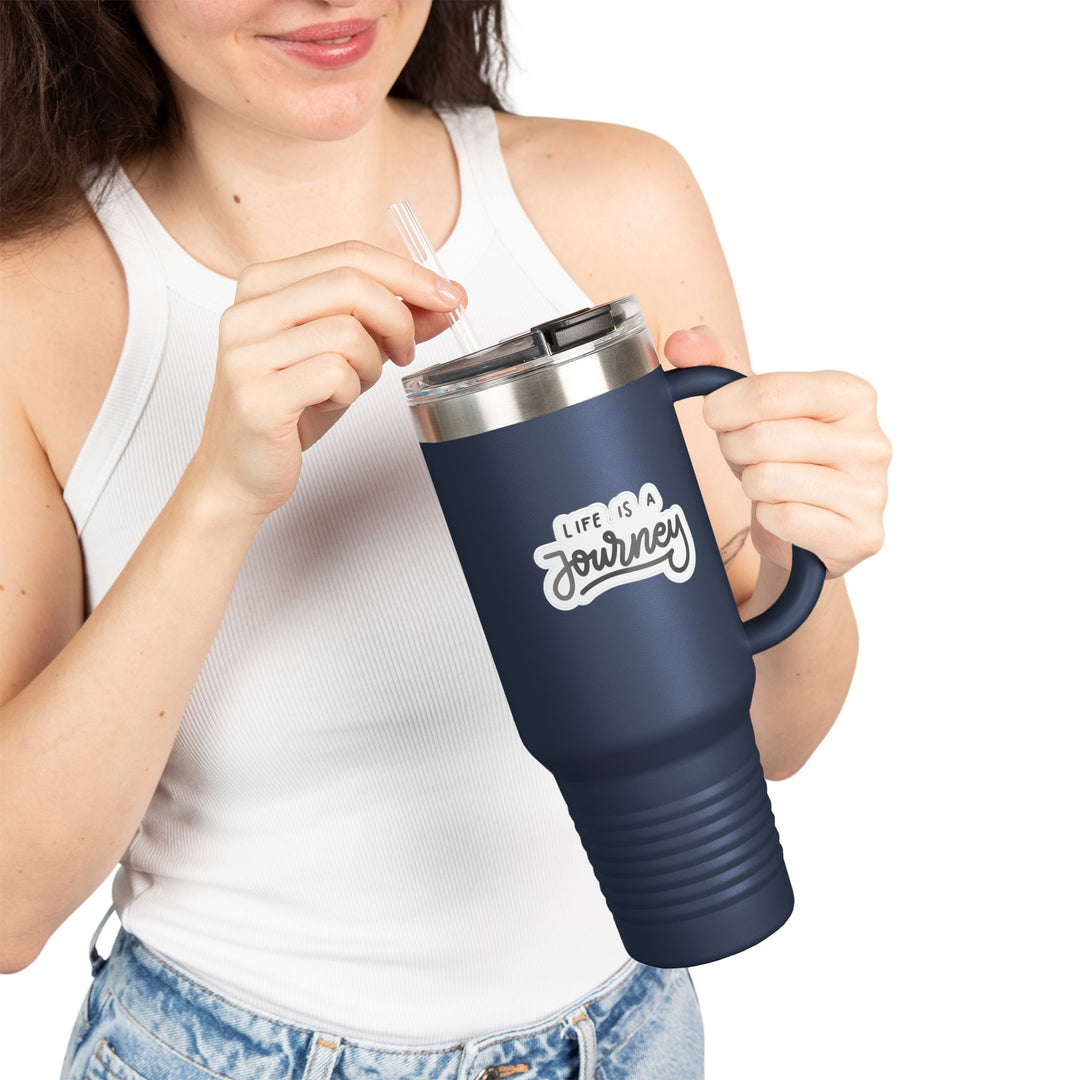 Insulated Travel Mug - Life is a Journey' - 40oz Perfect for Adventurers and Coffee Lovers