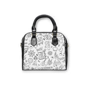 Shoulder Handbag - White 'Colorful Summer Pattern 1' - Fun Beach Bag, Cute Tote for Vacation, Travel Essentials, Stylish Everyday Purse, Perfect Gift