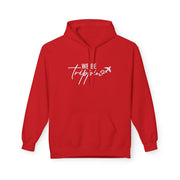 We Be Trippin' Hoodie - Travel Quote Pullover with Airplane Graphic