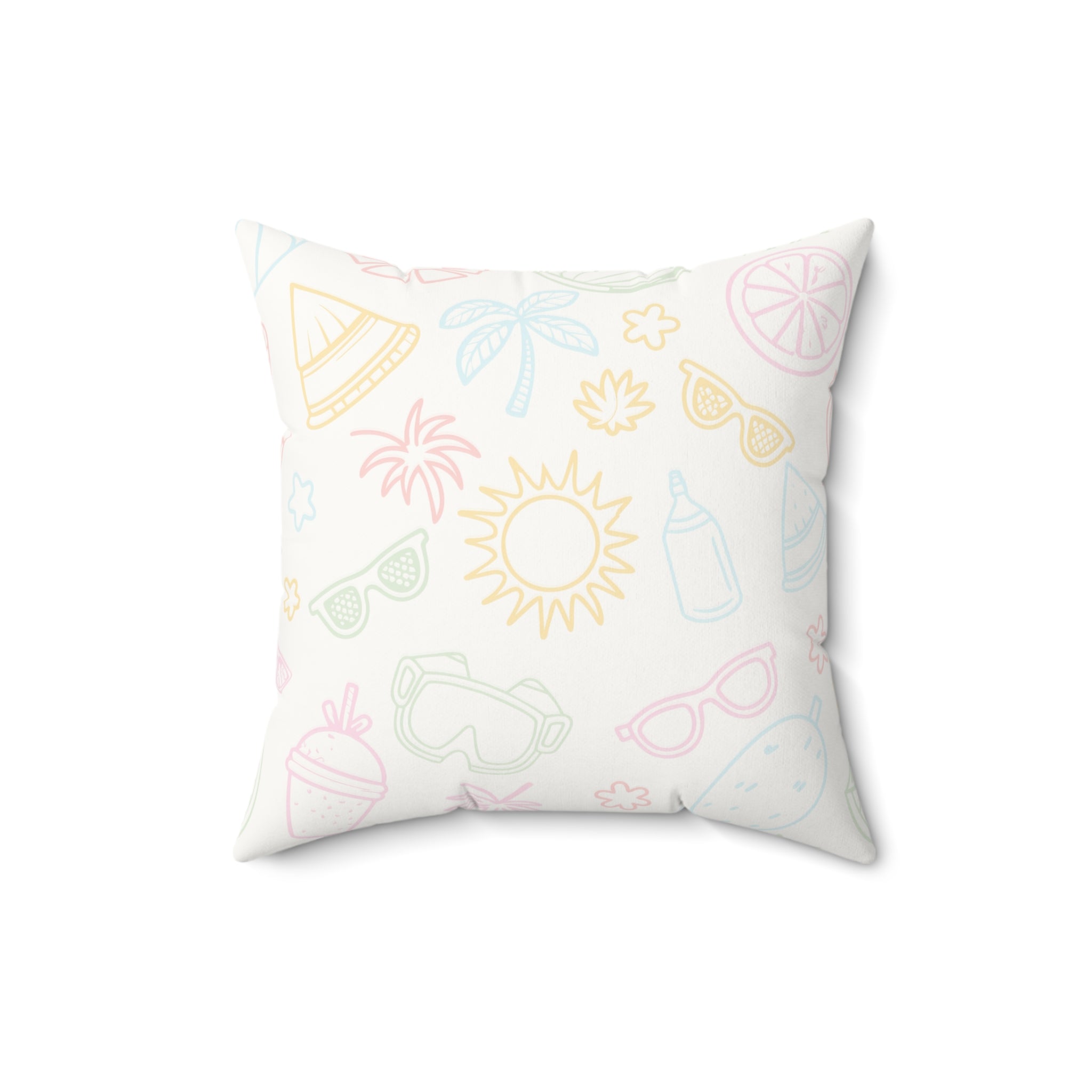 Faux Suede Beach Vibes Decorative Pillow - 