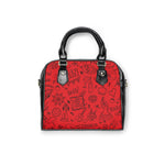 Load image into Gallery viewer, Shoulder Handbag - Red &#39;Colorful Summer Pattern 1&#39; - Fun Beach Bag, Cute Tote for Vacation, Travel Essentials, Stylish Everyday Purse, Perfect Gift
