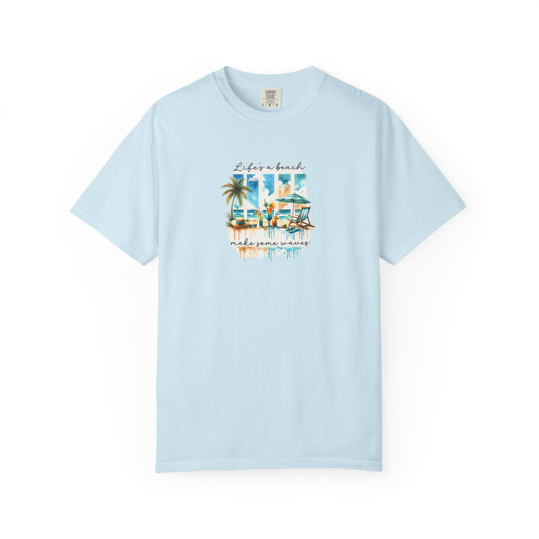 Beach Vibes T-Shirt — "Life's a Beach" Retro Palm & Surf Graphic